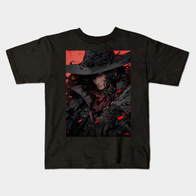 Hunters of the Dark: Explore the Supernatural World with Vampire Hunter D. Illustrations: Bloodlust Kids T-Shirt by insaneLEDP